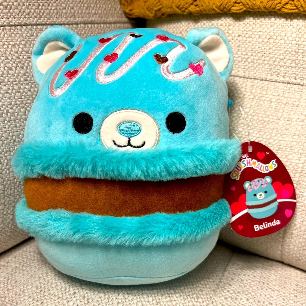 8” BELINDA MACARON BEAR Valentine’s Day🩵🐻